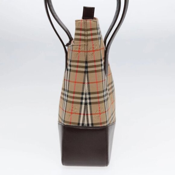 BURBERRY Nova Check Tote Bag Canvas Beige Auth am6828AV - Picture 5 of 15